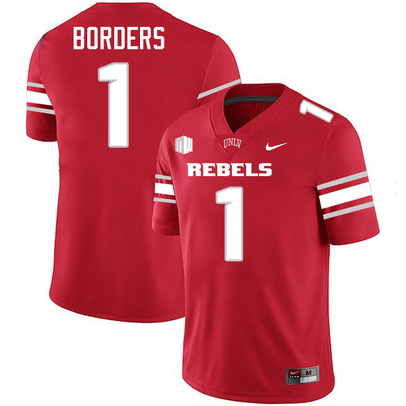 #1 Chief Borders UNLV Rebels College Football Jersey Stitched-Scarlet